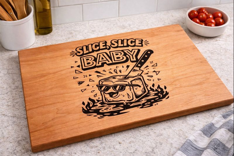 “Slice, Slice Baby” Engraved Cutting Board